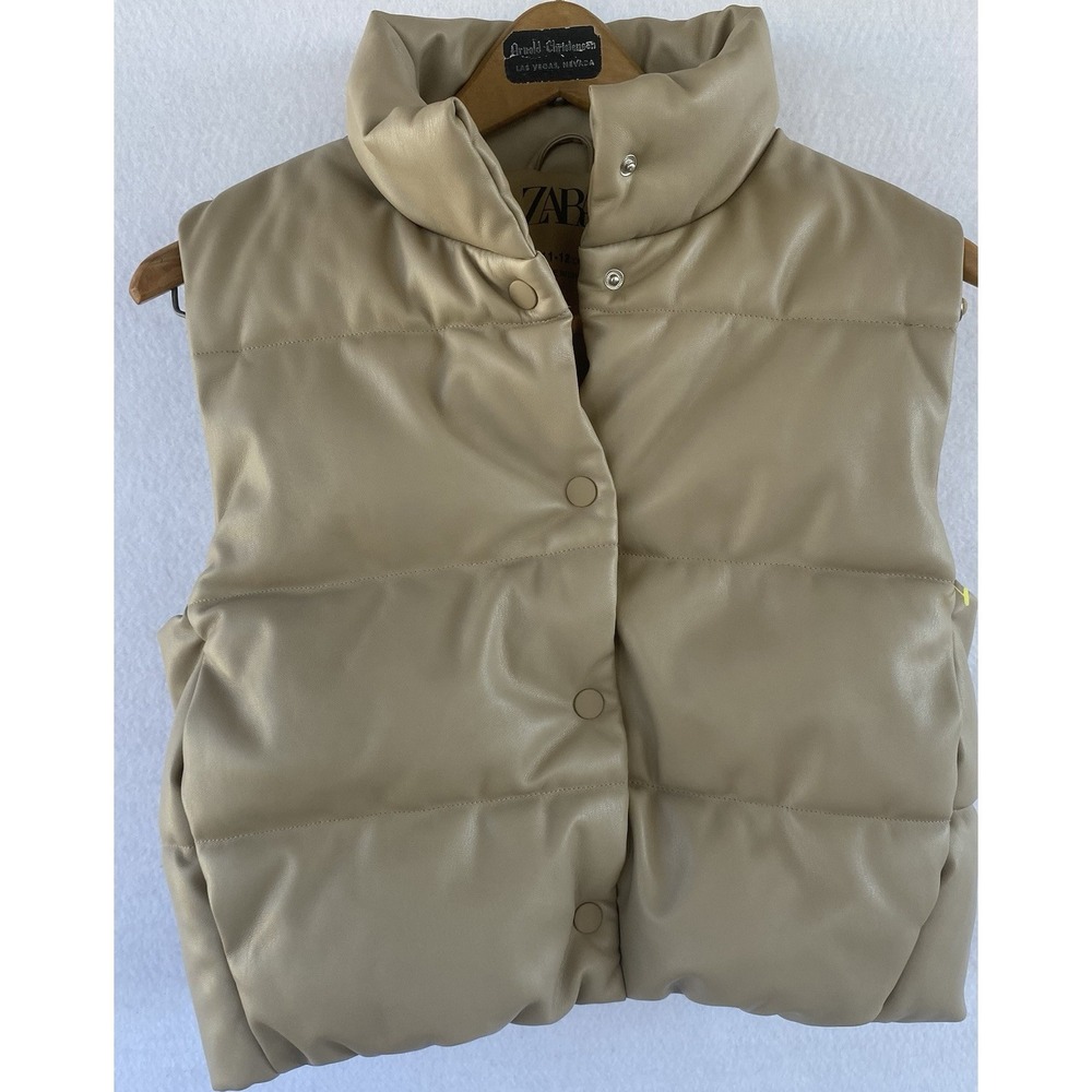 Zara Beige Puffer Vest Size 11-12 Boys Comfort